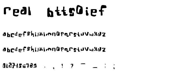 Real Bttsoief font